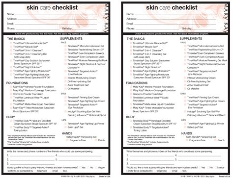 Skin Check Chart