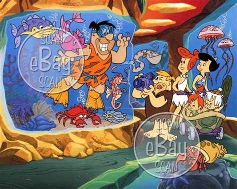 Rare Flintstones Cartoon Tv Photo Hanna Barbera Studios Pebbles And Bamm