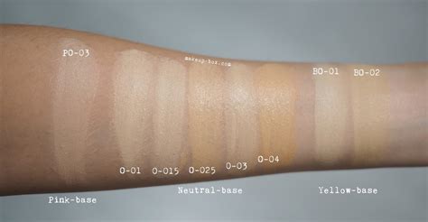 Lancome Teint Miracle Foundation Color Chart A Visual Reference Of