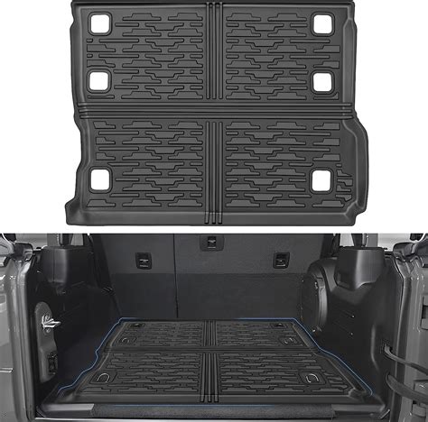 Utiiy Trunk Mat Fit For 2018 2023 Jeep Wrangler Jl With Subwoofer Cargo Mat Tpe Cargo Liners For