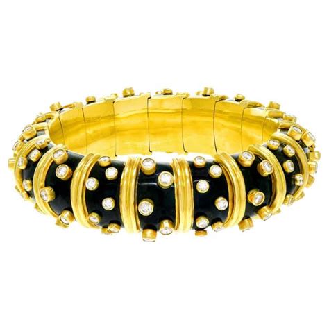 Tiffany And Co Schlumberger Gold Bangle Bracelet At 1stdibs