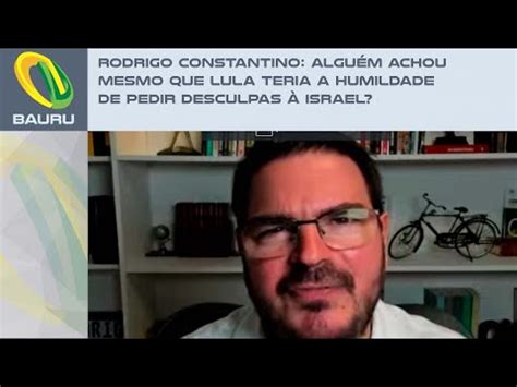 Rodrigo Constantino Alguém achou mesmo que Lula teria a humildade de