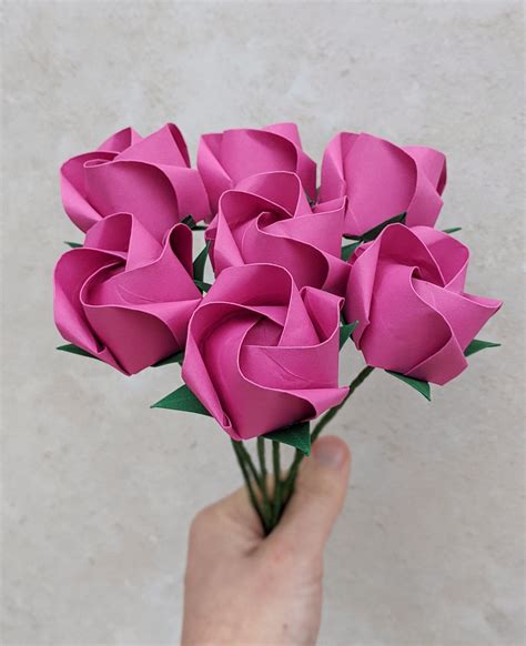 Heres A Gorgeous T For Your Valentine A Bouquet Of Ivory Origami Paper Roses They Are So