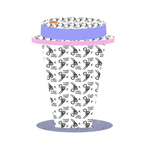 Flat Paper Coffee Cup Illustration Flat Paper Coffee Cup Paper Coffee