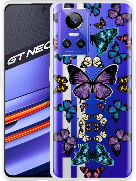 Realme GT Neo 3 Hoesje Vlinder Symmetrie Designed By Cazy Bol