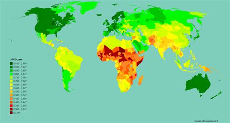 Human Development Index By Subnational Division Fixed Oc R Mapporn