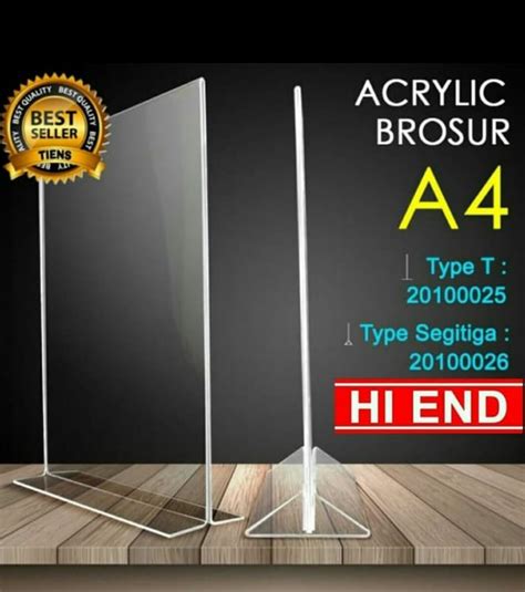 Acrylic Tent Holder Akrilik Tent Card A4 Tempat Brosur Meja Lazada