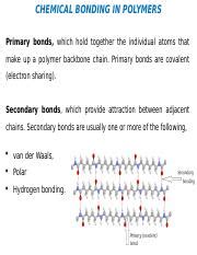 Bonding In Polymers Pptx Chemical Bonding In Polymers