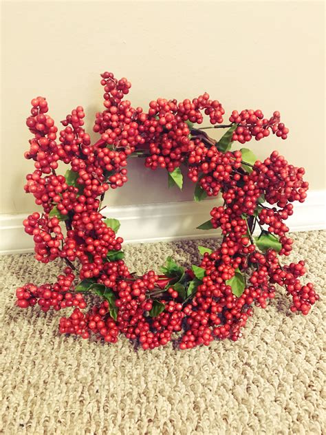 DIY Christmas Berry Wreath - Time For All Things