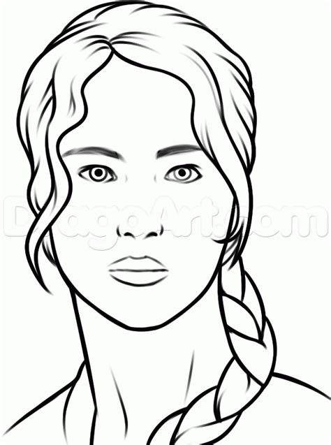 How To Draw Katniss Easy Step By Step Characters Pop Culture FREE