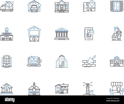 Wealth Building Line Icons Collection Investment Assets Compound