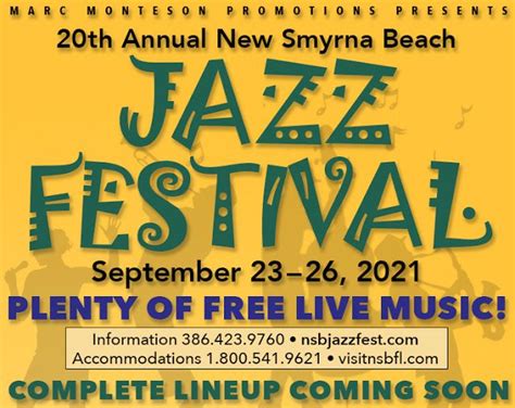 New Smyrna Beach Jazz Festival Cancelled Jazz Festival Jazz