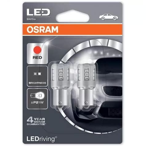 OSRAM LEDriving P21W Red Twin PowerBulbs UK