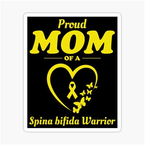 Spina Bifida Fighters Warrior Awareness Mom Sticker For Sale By