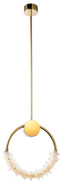 BETHEL INTERNATIONAL BU08P15G LED Single Pendant Lighting Gold