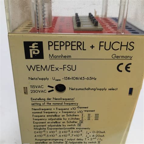 Pepperl Fuchs WEM Ex FSU Frequenzumsetzer Converter WEM EX FSU Used UMP