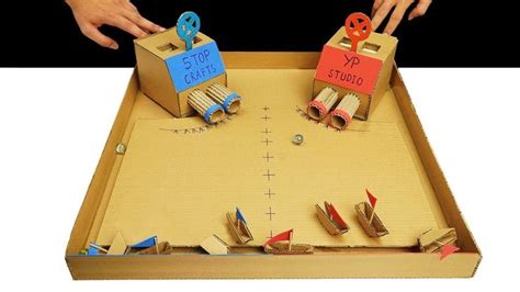 How To Make Warship Battle Marble Board Game From Cardboard Youtube