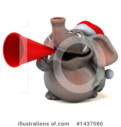 Christmas Elephant Clipart #1437560 - Illustration by Julos