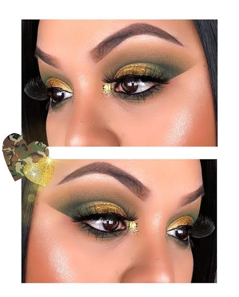 Olive Green And Gold Makeup Look Perfect For Fall Daytime Makeup