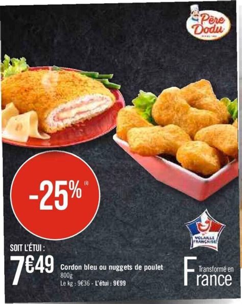 Promo Cordon bleu ou nuggets de poulet 800g chez Supermarchés