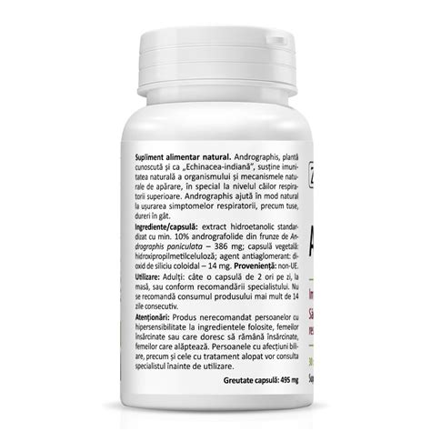 Andrographis 30 Capsule Vegetale Zenyth Farmacia Tei Online