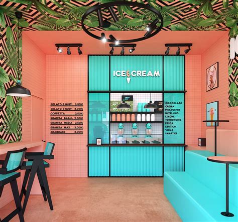 Ice And Cream On Behance Restaurant Interior Design Shop Interior Design