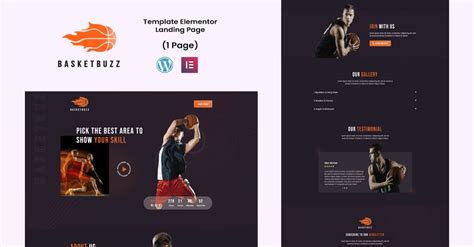 Basketbuzz Plantilla De Elementor De Juego De Baloncesto