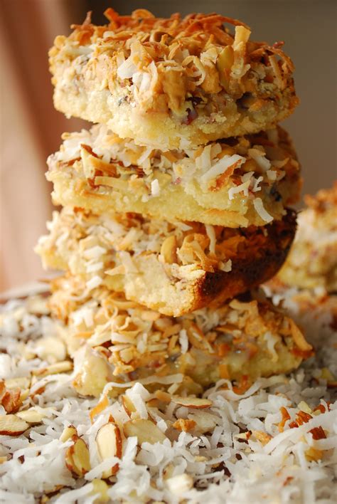 7 Layer Almond Delight Bars — Kristins Kitchen Creative Vegetarian