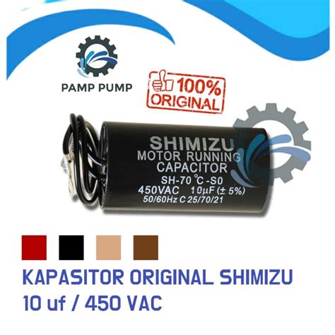 Jual KAPASITOR 10uf 450VAC ORIGINAL POMPA SHIMIZU JET 100 BIT Shopee