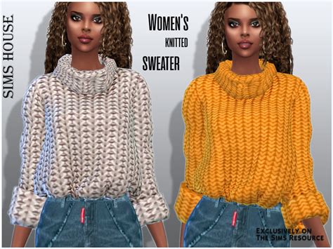 The Sims Resource Women S Knitted Sweater