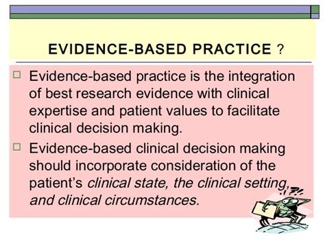 Evidence Based Practice Strategies To Nursing Practice