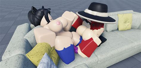 Rule 34 2girls 3d Artist Request Black Hair Blue Legwear Dildo Masturbation Red Hair Roblox