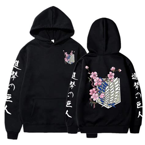 Sudadera de Anime japonés on sudaderas con capucha de Titán para