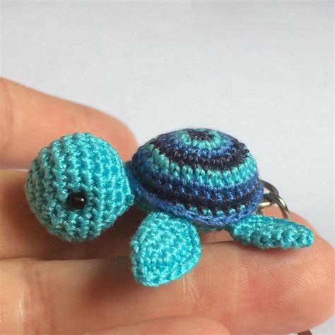 Porte Clé Tortue de Mer AMIGURUMI kawaii Animal Miniature au Etsy