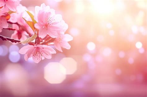 Premium Photo Spring Background With Pink Sakura Flower