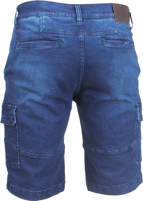 Brams Paris Heren Korte Broek Cargo Stretch Melvin Blauw