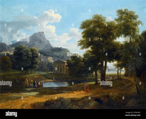 Mountainous Landscape C 1801 By Jean Victor Bertin Stock Photo Alamy