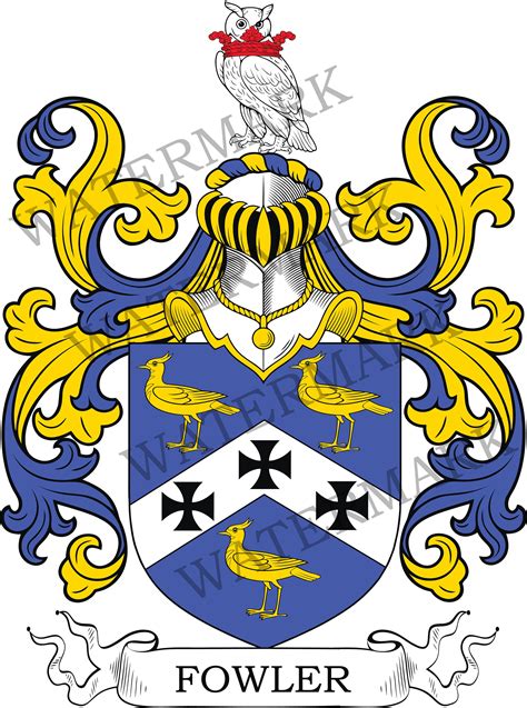 Fowler Family Crest Digital Download Fowler Coat of Arms JPG File ...