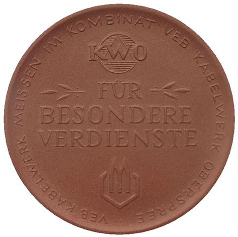 Medal VEB Cable Factory Meissen Deutsche Demokratische Republik