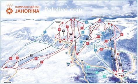 Jahorina mapa ski staza i skijališta na Jahorini Jahorina Prestige