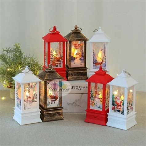 Jual Lampu Lentera Lilin Led Natal Hiasan Souvenir Merry Christmas