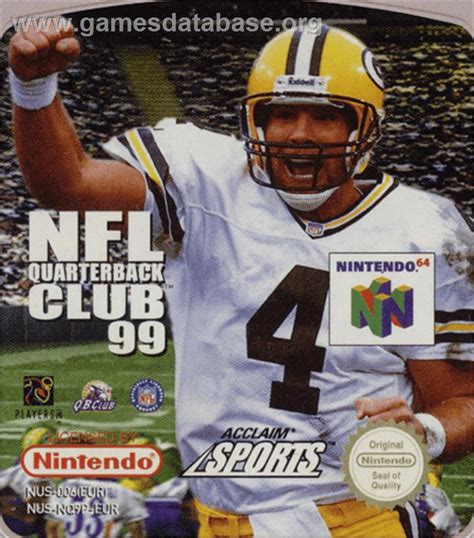 Nfl Quarterback Club 99 Nintendo N64 Artwork Cartridge Top