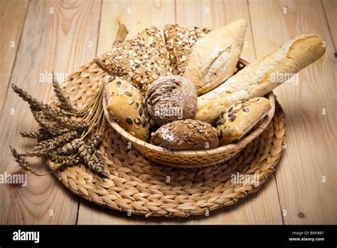 Assortment Of Baked Bread Stock Photo Alamy