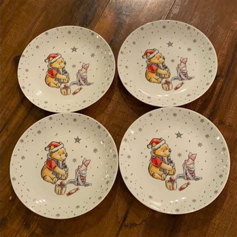 Disney Dining Disney Winnie The Pooh Christmas Salad Plates