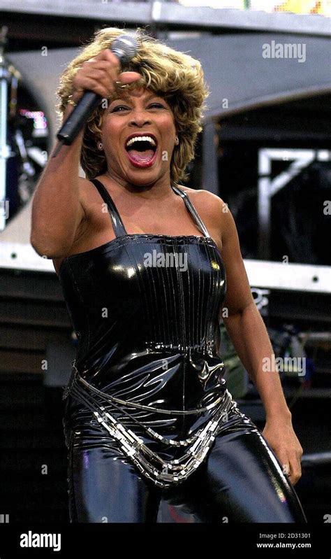 American Singer Tina Turner On Stage At London S Wembley Stadium In Her Last Ever Live