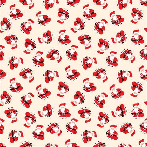 Premium Vector Seamless Christmas Pattern With Santa Claus Sugar Cane