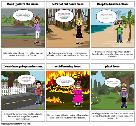 A Comic About Ecological Awareness Storyboard