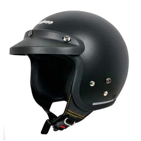 Promo Cargloss CFM Retro Helm Half Face Black Doff Hitam M Kab