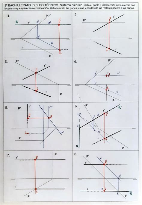 EL DIBUJO SIRVE PARA TODO Ejercicios de intersección de recta con