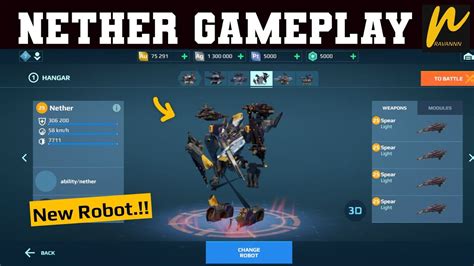 New Dash Bot Nether Gameplay Exclusive Footage War Robots Youtube